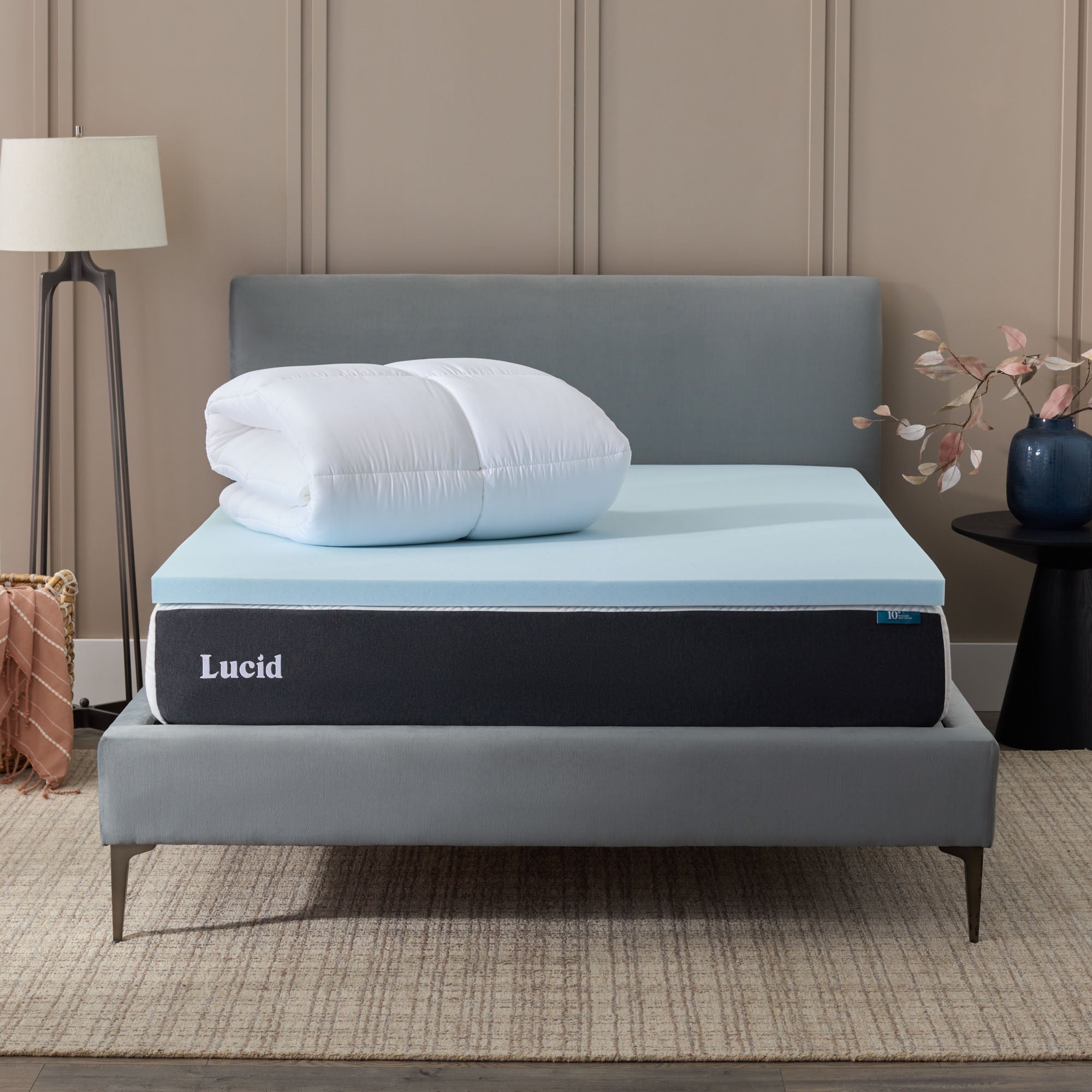 LUCID 2-Inch Gel Infused Memory Foam Mattress Topper – product image