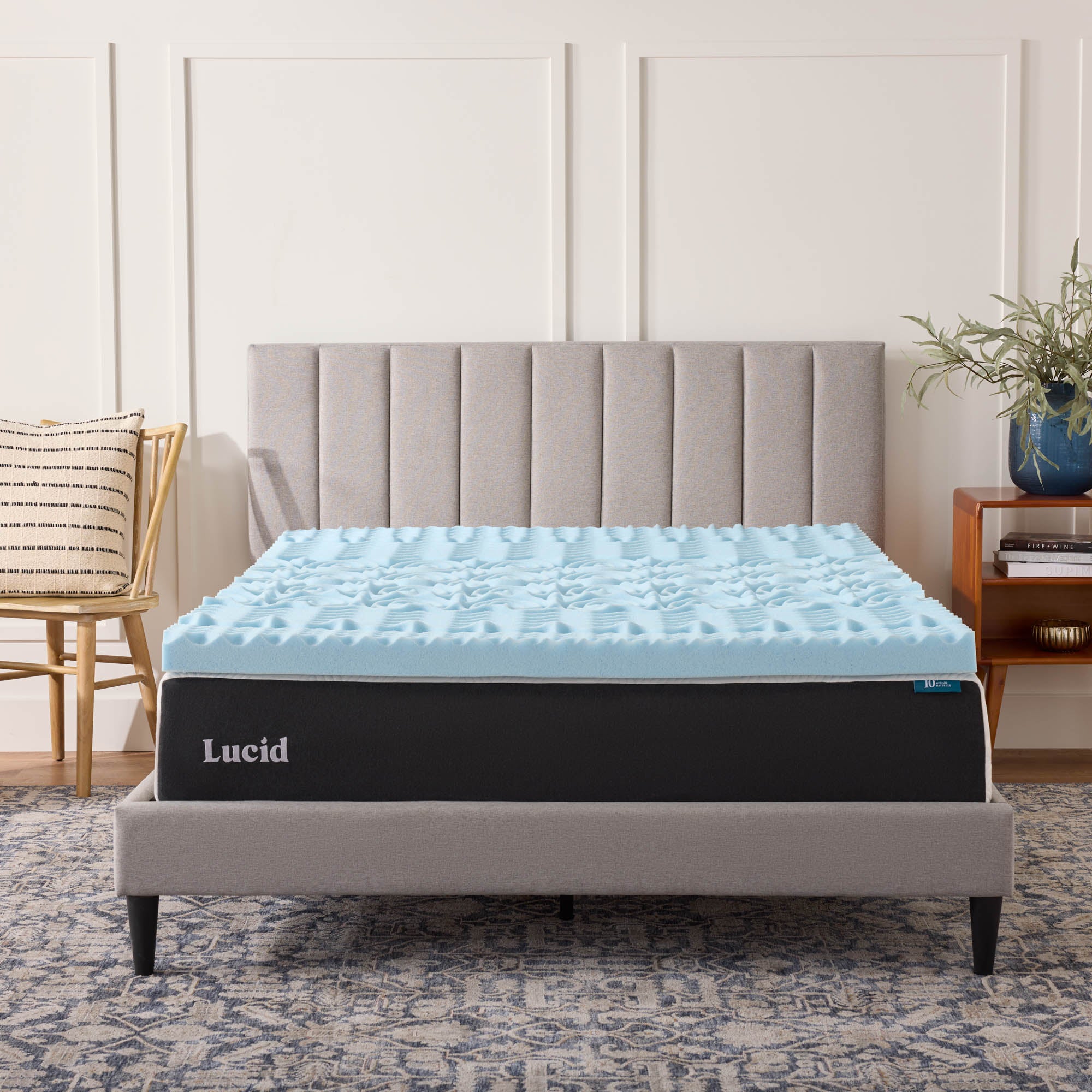 5-Zone Gel Memory Foam Mattress Topper | Lucid